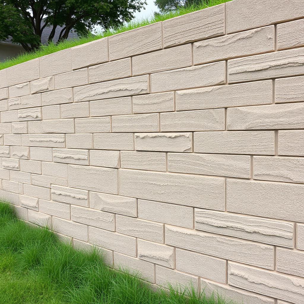 Board-form retaining wall